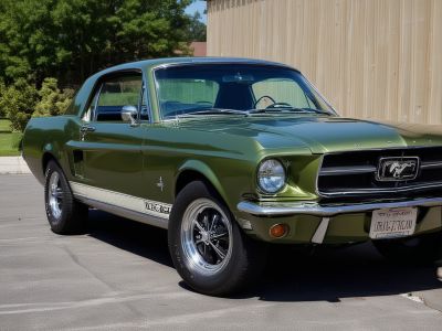 Classic 1967 Mustang restoration with original factory color paint job