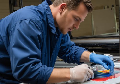 Custom painted sports car with metallic finish showing professional paint quality