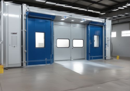 Color matching process showing paint mixing and application equipment